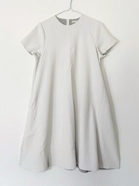 Oak + Fort Woman White A-Line relax Fit Swing Dress XS Minimal Classic Preppy